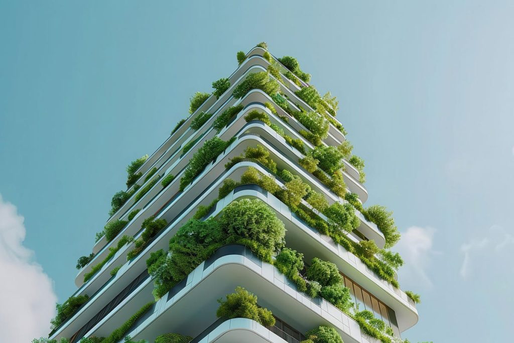 Green Building Trends | Building with green leaves flowing out | Dartmouth Building Supply - DBS