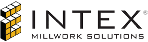 Dartmouth Building Supply vendor logo for Intex Millwork Solutions, featuring a stylized block design and brand name, representing quality building materials and millwork solutions.